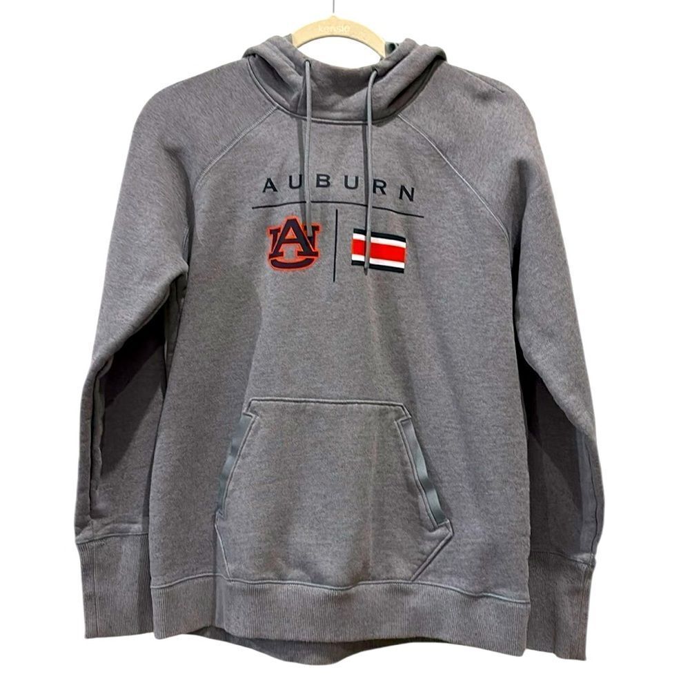 Auburn Tigers Hoodie Mens Small Gray Pullover Loose Fit Under Armour NCAA​